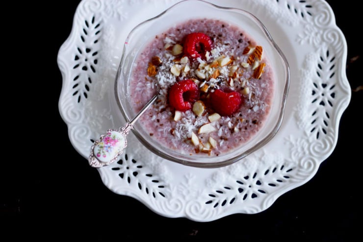 Raw Raspberry + Vanilla Chia Seed Pudding raw raspberry and vanilla chia pudding - The First Mess