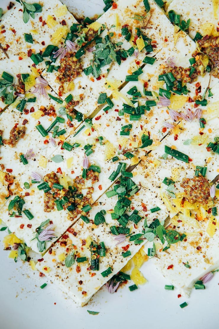 marinating some tofu // the first mess