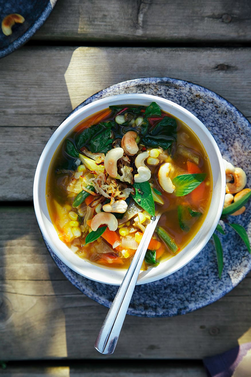 Bali garden stew w/ toasty cashews + shallots // @thefirstmess