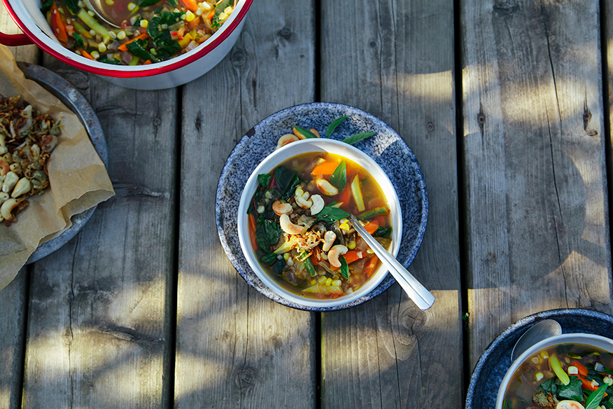 Bali garden stew w/ toasty cashews + shallots // @thefirstmess