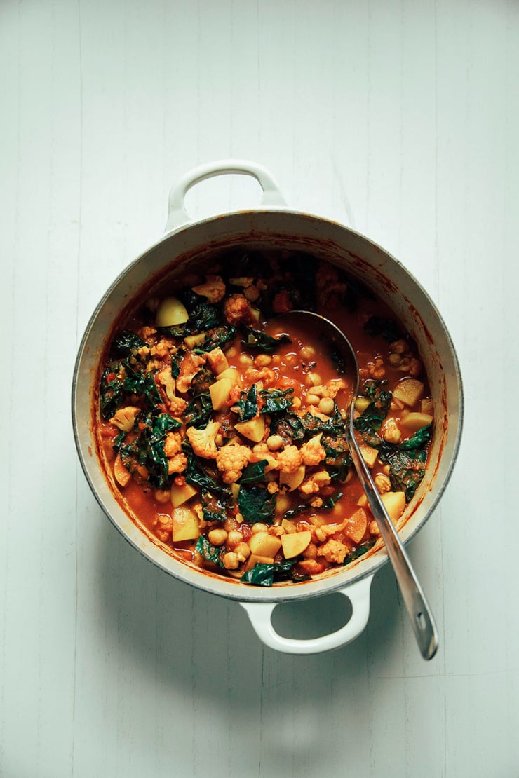 Spiced Cauliflower, Kale & Chickpea Stew
