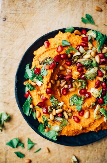 roasted carrot, chickpea + harissa dip // via @thefirstmess