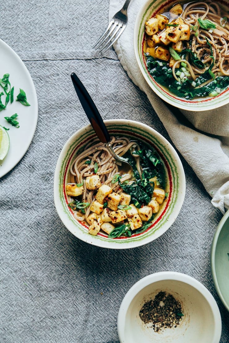 garlic pepper soba w/ chili-roasted tofu // @thefirstmess