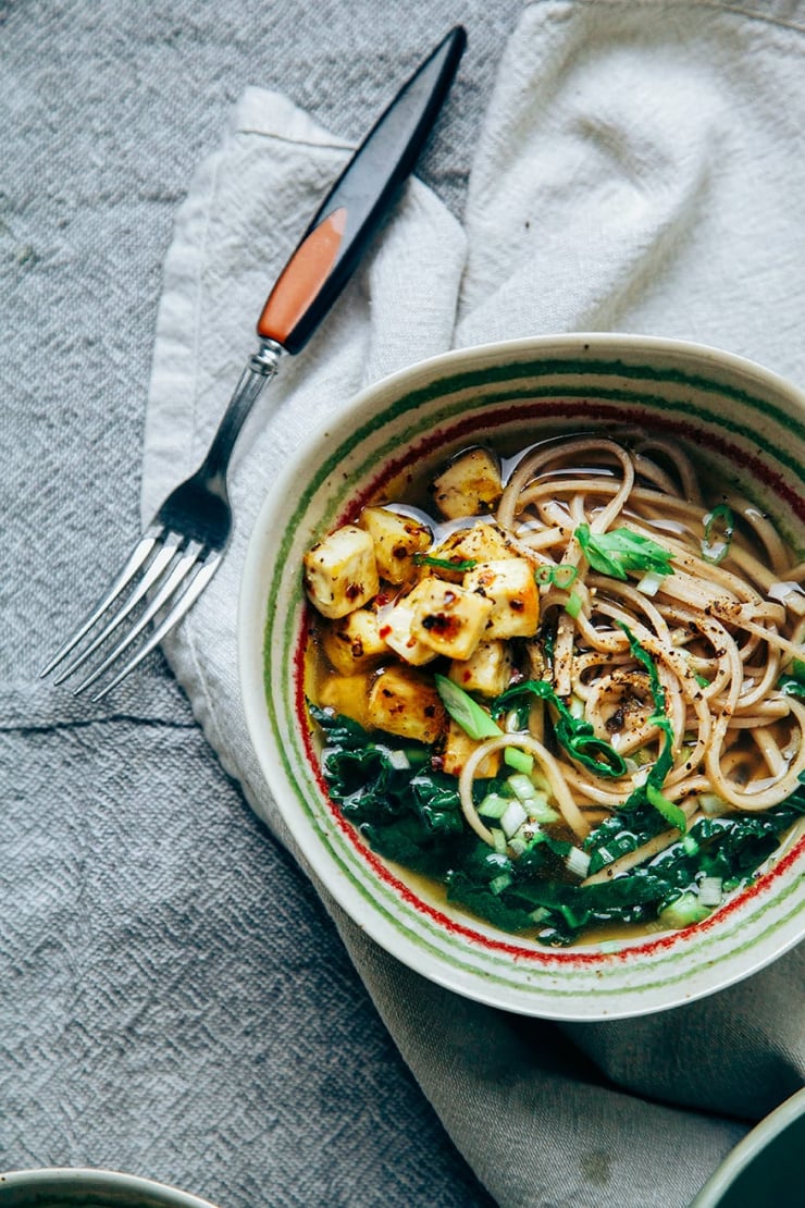 garlic pepper soba w/ chili-roasted tofu // @thefirstmess