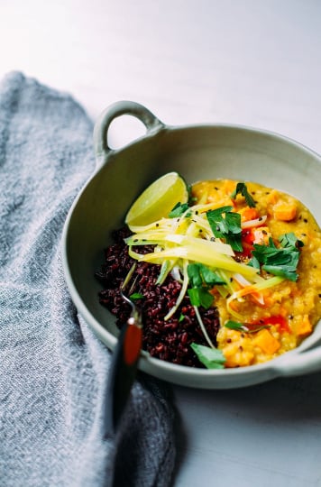 ginger sweet potato dal // via @thefirstmess