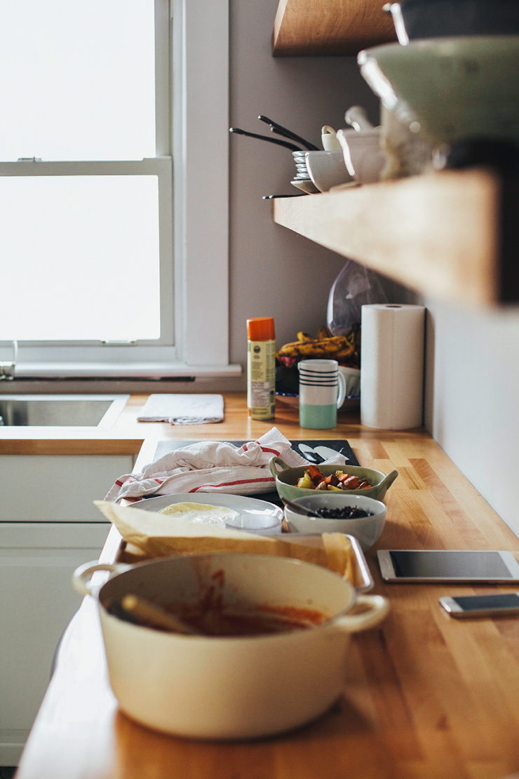 cozy vegan enchiladas w/ lime cream // via @thefirstmess