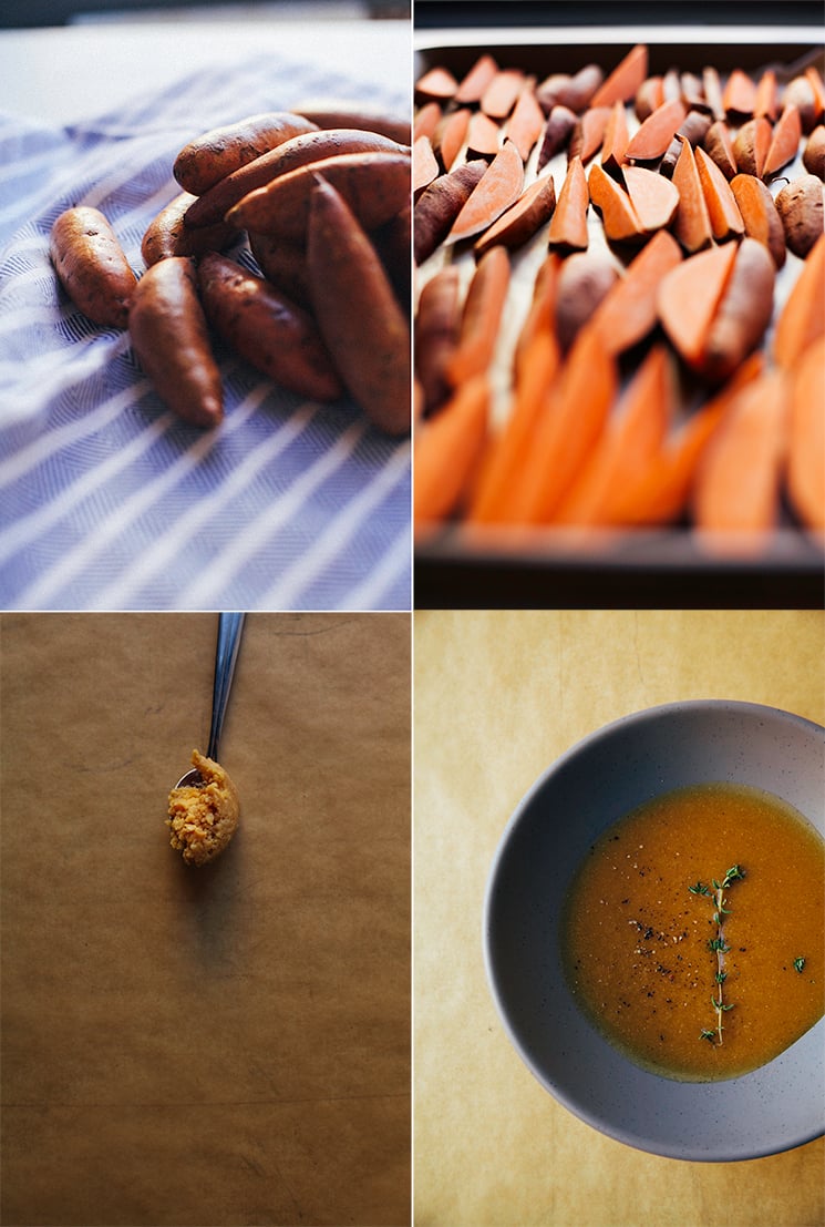 curry garlic sweet potato fries with miso gravy // via @thefirstmess curry garlic sweet potato fries with miso gravy // via @thefirstmess