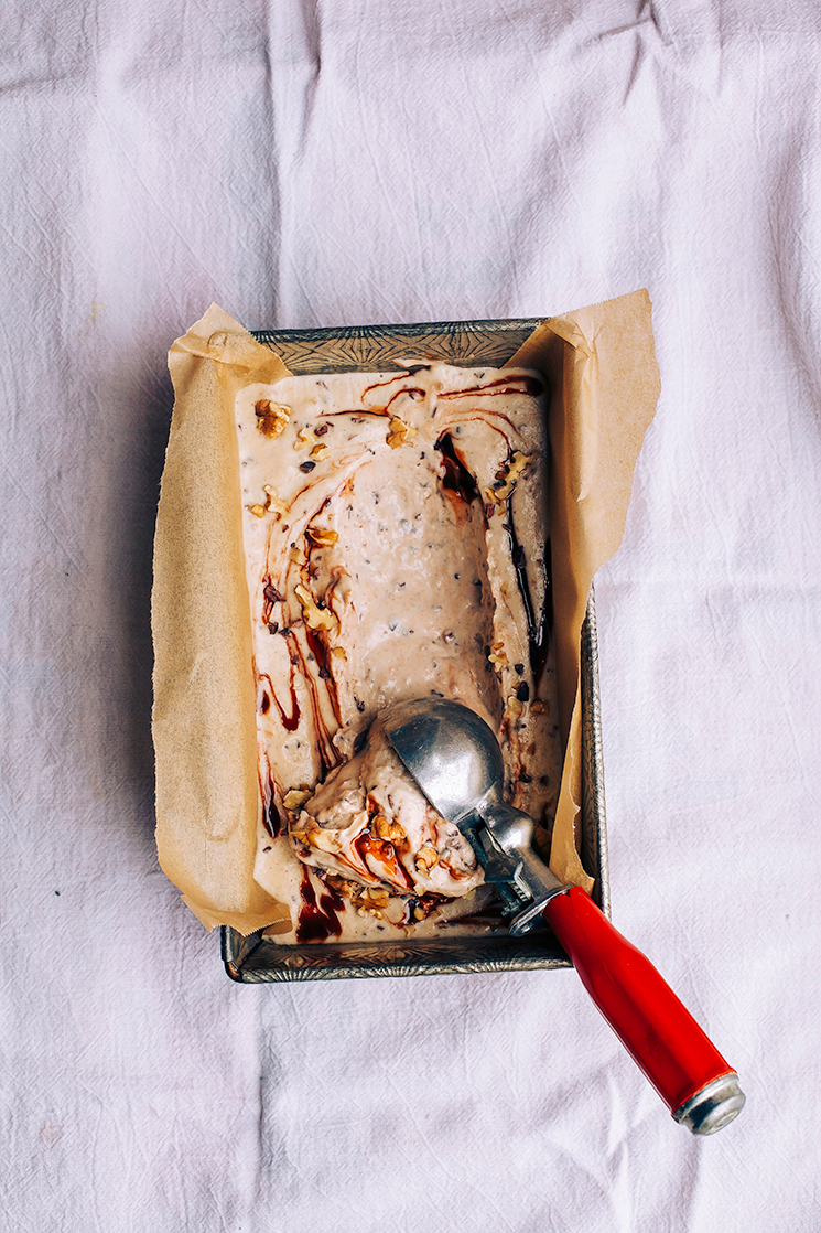 raw + vegan chunky monkey ice cream 