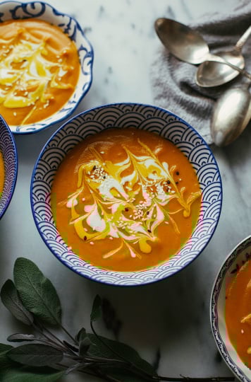 ginger carrot bisque from Gena Hamshaw/Food 52's new Vegan Cookbook // thefirstmess.com