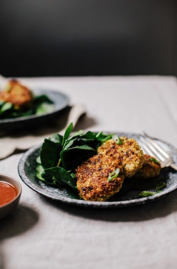 scallion, miso + peanut patties from "My Darling Lemon Thyme" - The First Mess