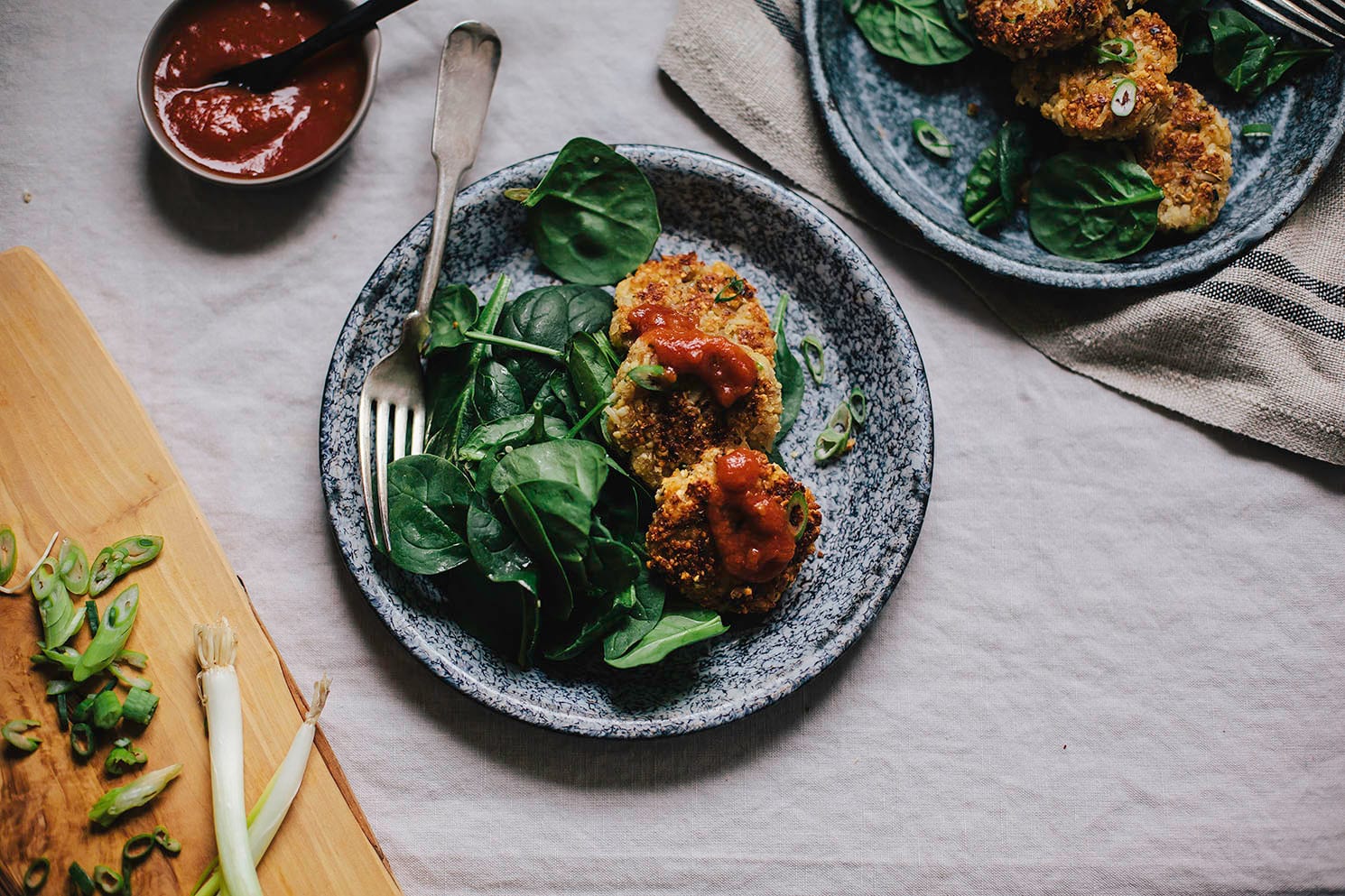 scallion, miso + peanut patties from "My Darling Lemon Thyme" - The First Mess