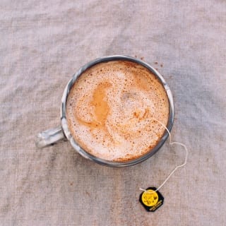 vegan vanilla rooibos tea latte with warm spices - The First Mess