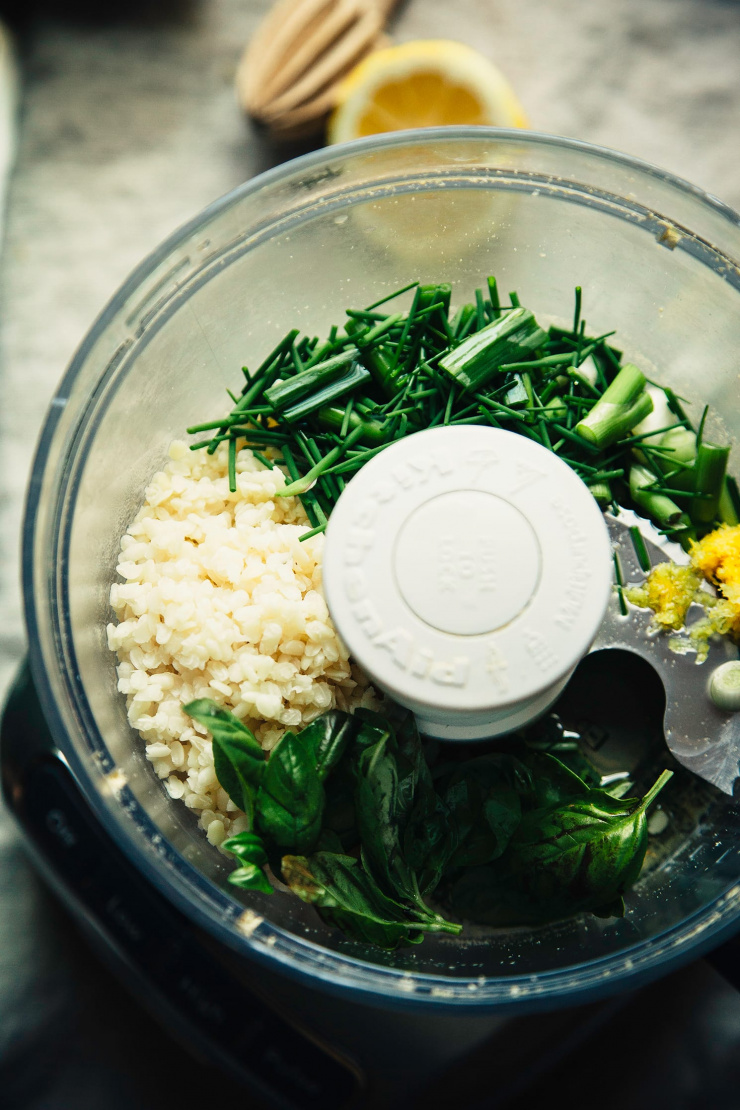 Creamy Zucchini Noodles with Spring Onion Miso Sauce & Cheesy Sunflower Sprinkle - The First Mess