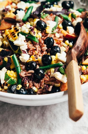 summer picnic salad with blueberries & vegan "feta" - The First Mess