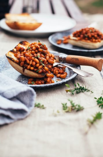 miso and molasses baked beans - The First Mess