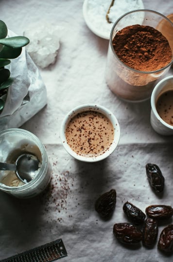 coconut butter hot chocolate (vegan) - The First Mess