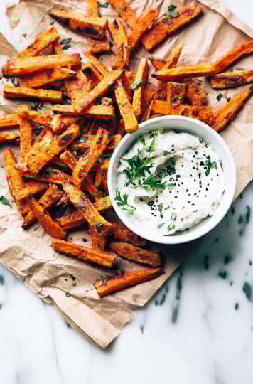 LEGITIMATELY CRISPY BAKED SWEET POTATO FRIES - The First Mess