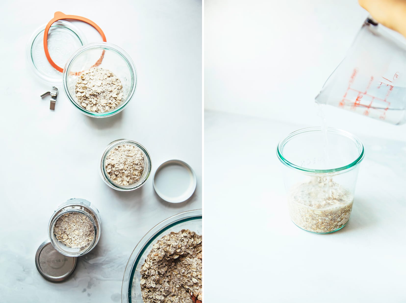 Images show DIY instant oatmeal packed into jars.