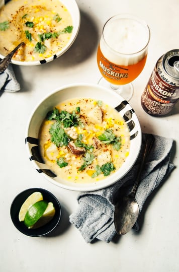 HARVEST CORN CHOWDER WITH BEER & WHITE BEANS - The First Mess