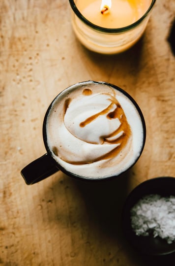 MAPLE SEA SALT LATTE - The First Mess #dairyfree