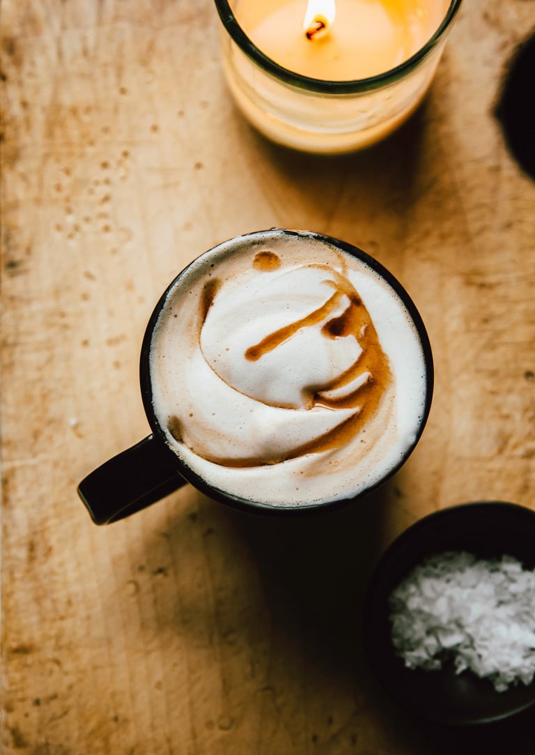 MAPLE SEA SALT LATTE - The First Mess #dairyfree