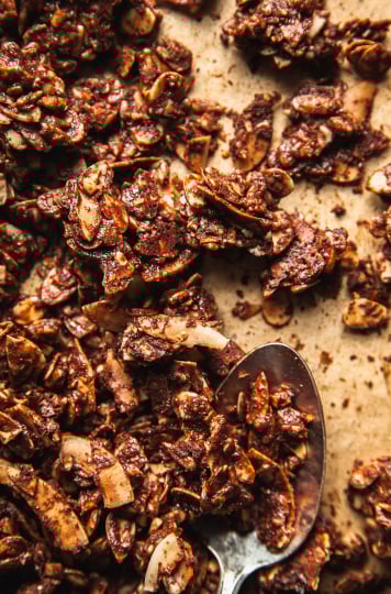 GRAIN-FREE CHOCOLATE SEA SALT GRANOLA HUNKS - The First Mess