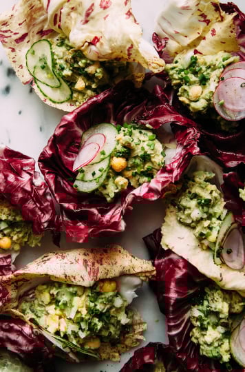 Avocado Chickpea Salad Lettuce Wraps - The First Mess