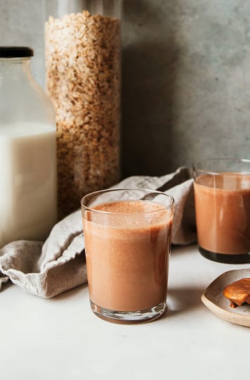 Thick Peanut Butter Mocha Smoothie (vegan) - The First Mess