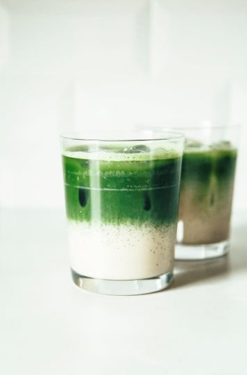 Iced Vanilla Oat Matcha - The First Mess