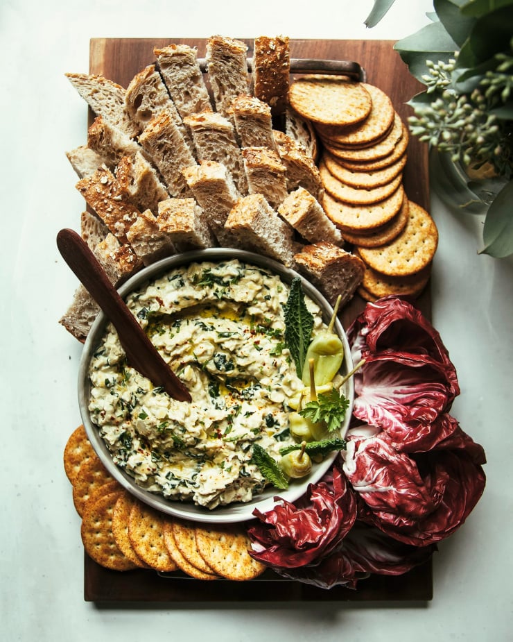 SPICY PEPPERONCINI, ARTICHOKE & KALE DIP (VEGAN)