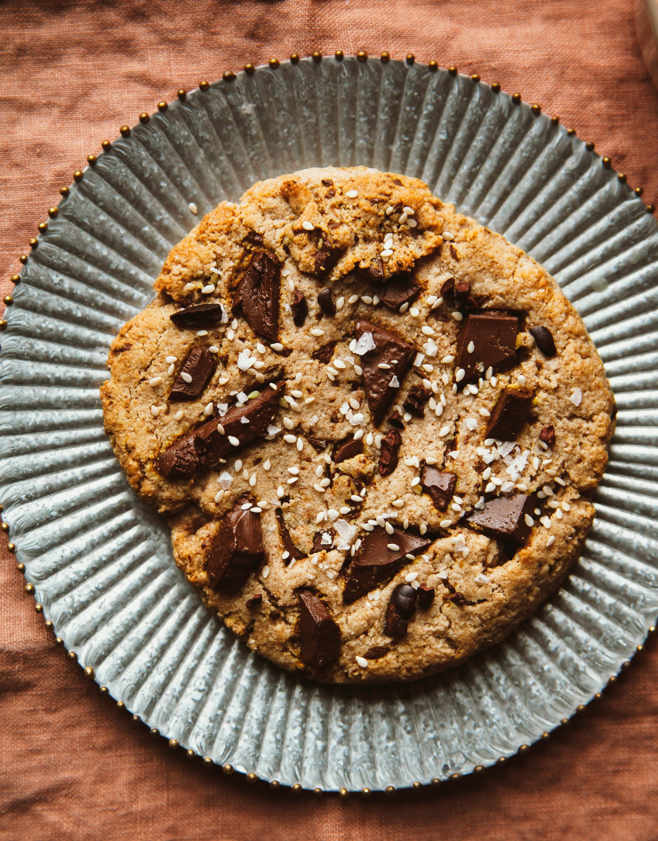 Jumbo grain-free tahini chocolate chunk cookie