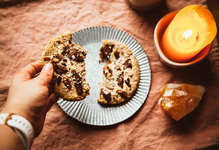 Jumbo grain-free tahini chocolate chunk cookie