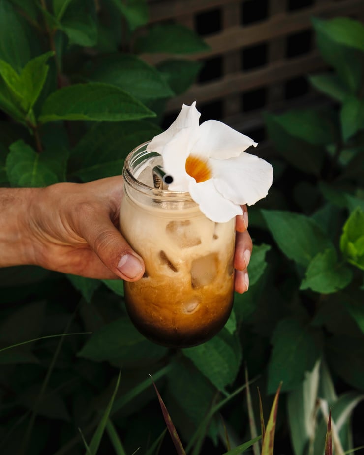 Double coconut cold brew coffee